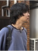 メンズミディアムパーマ/シャドウパーマ/メンズボブ