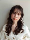 無造作ロングヘアスタイル