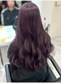 ブリーチなしダブルカラー ワインレッド 美髪 艶トリートメント