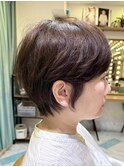 ミニウルフレイヤーカット顔周りカット前髪カットショート/大宮