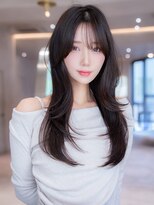 ケアリー 練馬(Carelly)&nbsp;デザインカラー/レイヤーカット/ウェットヘア/オリーブベージュ