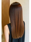 大人上品ストレートロング×ナチュラルブラウン