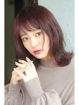 hairs BERRY　伏見桃山店【ヘアーズ ベリー】【11月26日 NEW OPEN】  ★BERRYタンバルモリ美髪ピンクブラウンフレアバングうる艶髪色