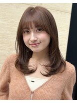 ガーデン 銀座(GARDEN)&nbsp;ミディアムレイヤーカット/似合わせカット/小顔/顔周り/20代30代