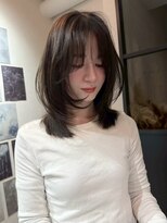エトワ 中央店(etoi)&nbsp;大分ハッシュカット胸上鎖骨下ミディアムレイヤースタイルかるめ