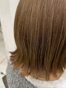 ベストヘアー 元山店(BEST-HAIR) ミルクティーカラー×外ハネボブ