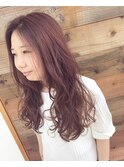バング無しの大人っぽさをルージュピンクで柔らかく