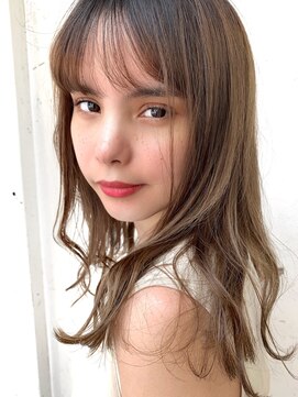 シー バイ ロンド 新宿(Sea by Lond) 大人可愛いシースルー バングのシンプルミディ♪新宿