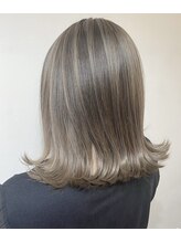 エニー ココ ヘアー(ANY.coco HAIR) バレイヤージュ×ホワイトグレージュ　熊本 並木坂
