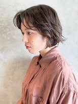 アイティーバイアルバム 八王子店(IT by ALBUM)&nbsp;パーマボブ_アースカラーくびれヘアツートンカラー_ba362801