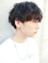 ツーブロックマッシュ波巻きスパイラルパーマ無造作hair