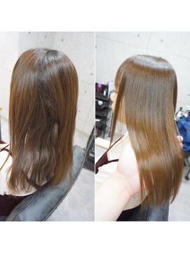 ヘアテリア リュウ 大塚(hair teria ryu) 面を整えてツヤ髪・表面髪質改善ストレート&艶カラー