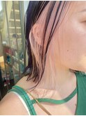 10代20代３０代透明感大人可愛いインナーカラーピンクベージュ