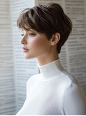 ★暗めカラーグランマッシュフェイスフレーミングデザインカラー