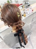 編み下ろし/お呼ばれ/結婚式/二次会/ヘアアレンジ