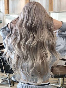 ラグーン(LAGOON) バレイヤージュグレージュハイライトダブルカラーケアブリーチ