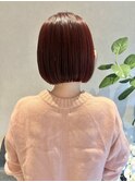 【mimura】ミニボブ　チェリーレッド　レッドカラー　草加
