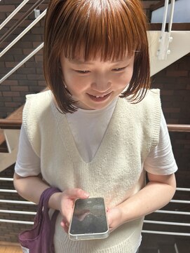 キー(kii) ボブ/オレンジブラウン/福岡/天神/薬院