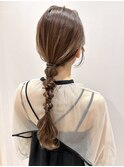 編みおろし、編み込みアレンジ、タイトヘア、お呼ばれアレンジ