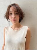 大人可愛いを叶えるナチュラルボブ