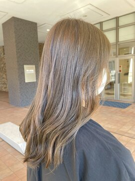髪質改善/顔周りレイヤーカット/グレージュ[千葉/千葉駅]