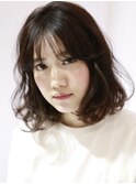 ゆるふわシースルーバングボブ