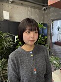 ミニボブ/ボブ/ダークブラウン/透明感カラー