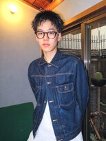 テラス バイ イオエ 京都烏丸御池店(Terrace. by ioe)&nbsp;メンズ黒髪短髪 スパイキーショート アップバングショート