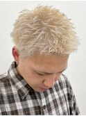 スパイキーボウズスパイキーショートホワイトベージュ