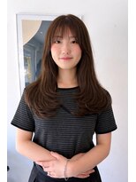 タップコーヴォ(TAP covo)&nbsp;金沢美容室    暗髪グレージュの顔まわりレイヤー