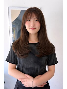 タップコーヴォ(TAP covo) 金沢美容室 暗髪グレージュの顔まわりレイヤー