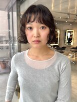 スクリーンギンザメゾン 銀座(SCREEN GINZA MAISON.) ミルクティーブロンド/ダークブルー/デジタルパーマ/銀座