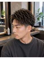 MEN's Baguz MEN'Sカット/ MEN'Sパーマ/ MEN'Sカラー 束感ニュアンスメンズパーマ刈り上げマッシュ