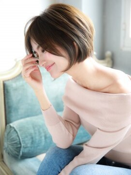 ネオリーブ モカ 川崎チネチッタ店(Neolive mocca) 20代30代大人可愛いひし形ショートボブ 小顔丸み 川崎