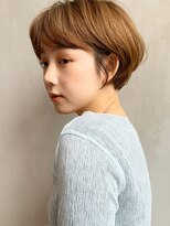 アルバム 銀座(ALBUM GINZA) ふんわりショート_毛先パーマことりベージュ_ba269372