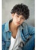 コンマヘアビジネスかき上げトランクスヘアショートレイヤー