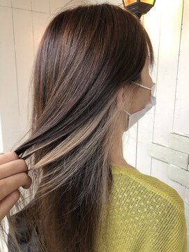 アムレヘアー(amule hair) 【amule hair】耳周りインナー×ベージュカラー