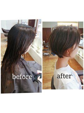 フラワーズビィーオーディー(FLOWERS BOD) カジュアルショートボブ&インナーカラー