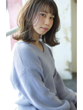 ラファンジュ ヘアー クレオ(Rohange hair Creo) 【Creo】パールショコラベージュ×くびれミディ