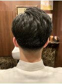 七三オールバック　フェード　田町　理容室