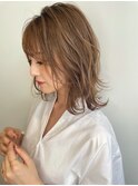 20代30代40代50代小顔ミディアム外ハネボブアッシュ
