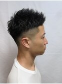 王道スキンフェード2ブロックスタイル