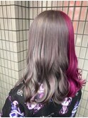 【ツートン☆ビビッドピンク×グレージュ】池袋美容室