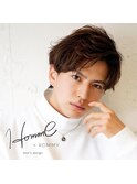アップバング束感ショート☆ツーブロック☆色気男子☆ロミーオム