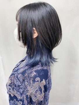 フレーム なんば店(FRAME) ウルフカット×ブルーバイオレット