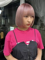 ケアブリーチでうっすらラベンダーピンク