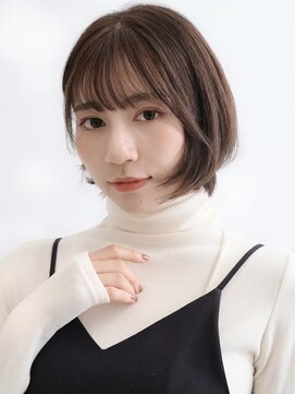 ヘアーメイクパウダー 天王寺寺田町店(Hair make powder) ナチュラルボブ×大人ショートボブ×前髪あり 20代30代40代50代