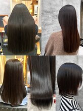 【stylist☆Ryoka】艶髪を叶える髪質改善ストレート・落ち着いた暗髪（寒色）カラーお任せください◎