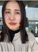 前髪なし/切りっぱなしミディ