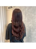 レッドカラー10代20代プルエクステブリーチ無しカラー